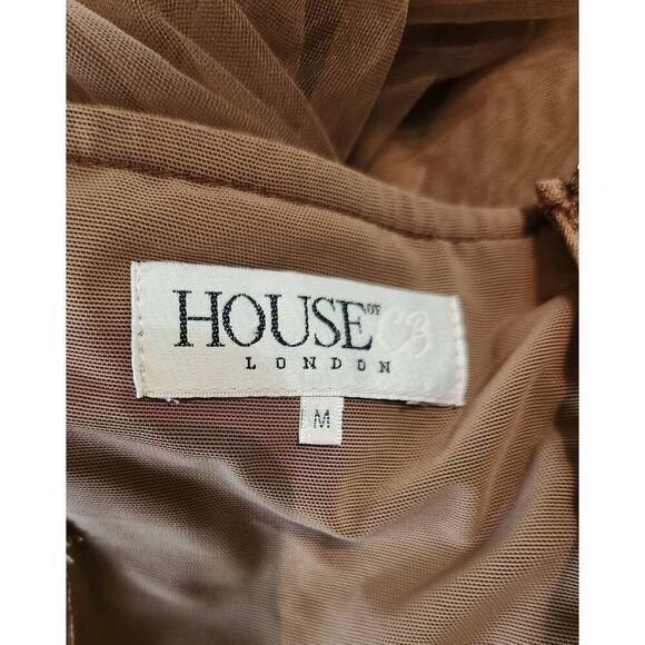 House of CB Anais Tulle Off the shoulder Bodycon Ruched Dress Size Small - Picture 6 of 7